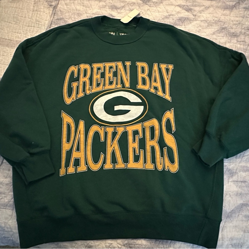 Abercrombie & Fitch Soft AF Green Bay Packers Sweatshirt Size Large Mens